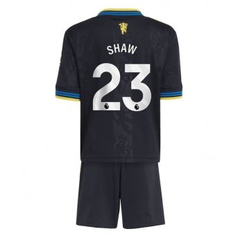 Manchester United Luke Shaw #23 Maglia Gara Terza Repliche 2025-26 Bambino Maniche Corte